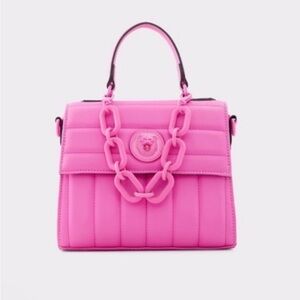 Aldo Barbie Pink Lions Head Vardomas Quilted Women's Bag